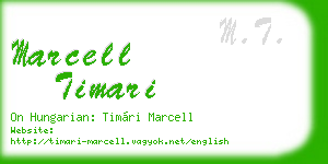 marcell timari business card